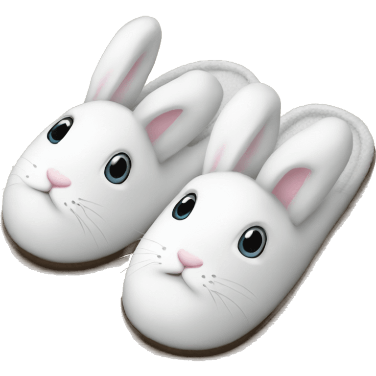 White bunny slippers  emoji