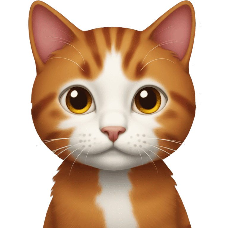 A cat with a red hair  emoji