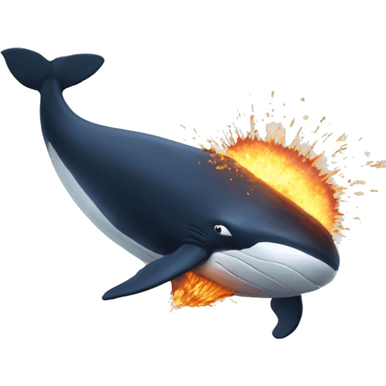 Exploding whale emoji