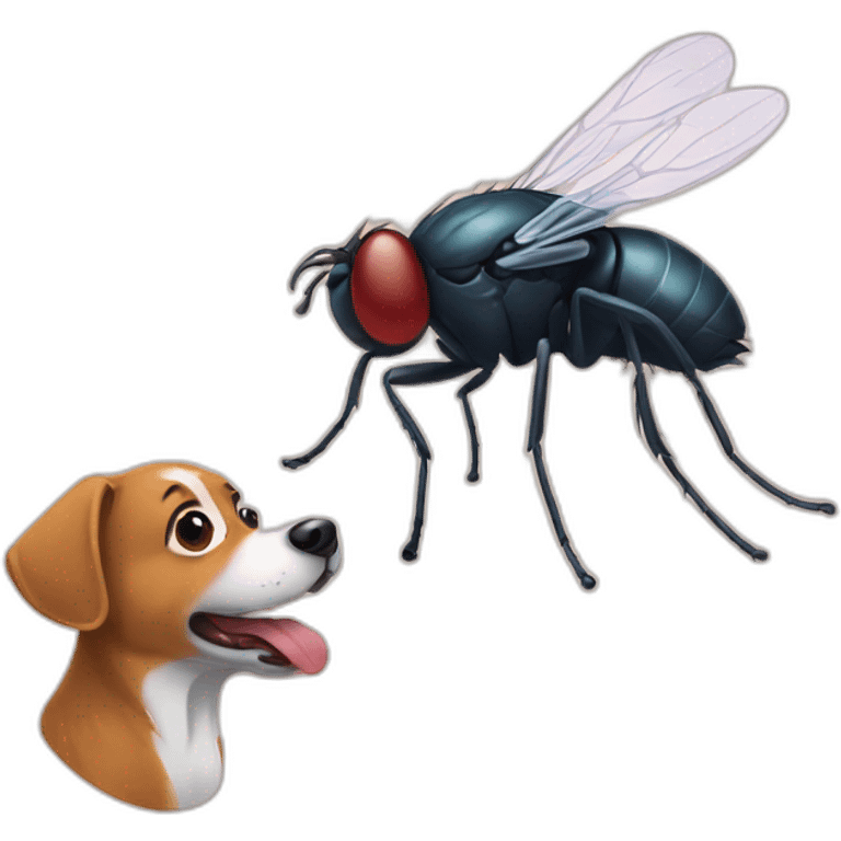 Fly and dog emoji