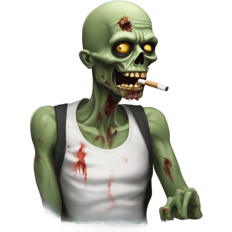 zombie smoking a cigarette  emoji