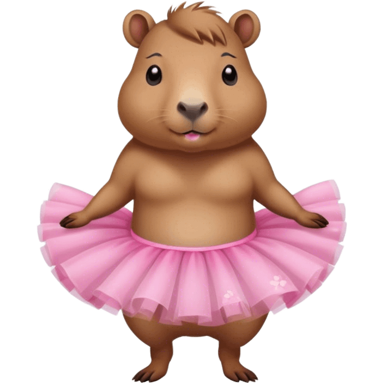 capybara wearing a pink tutu,Cherry blossom emoji