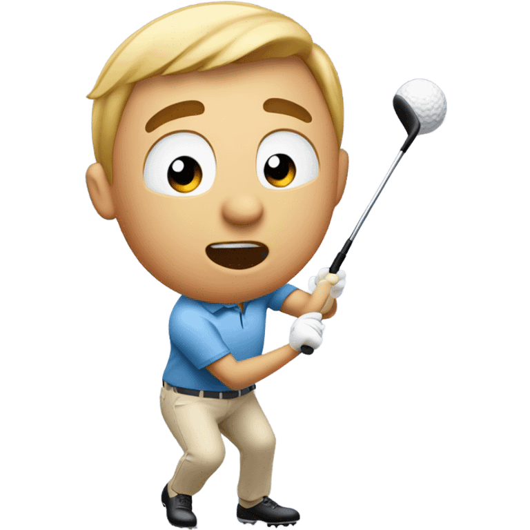 Golfer missing ball emoji