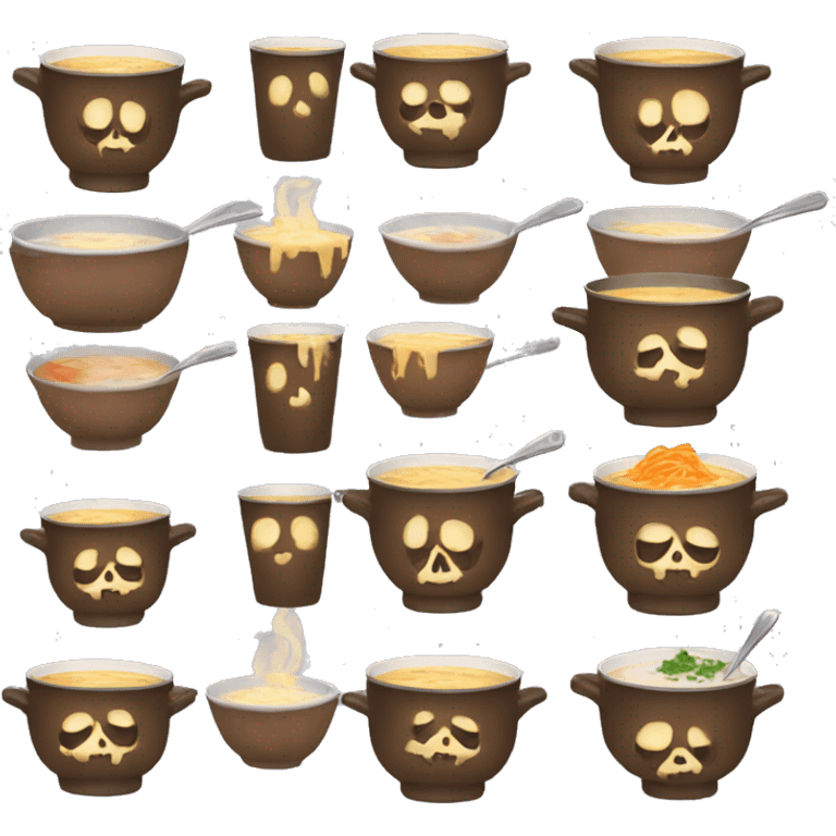 Soup with 💀 emoji