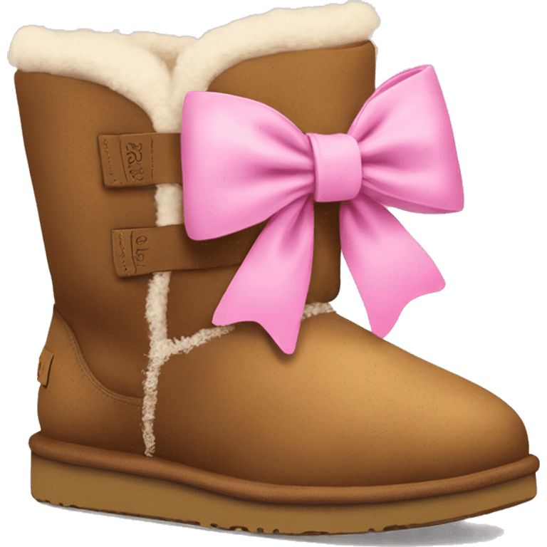 Ugg boots with pink bow emoji