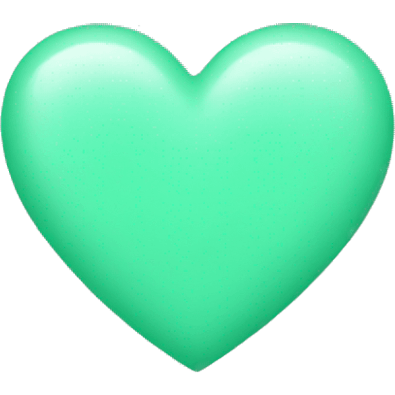 Mint green heart emoji