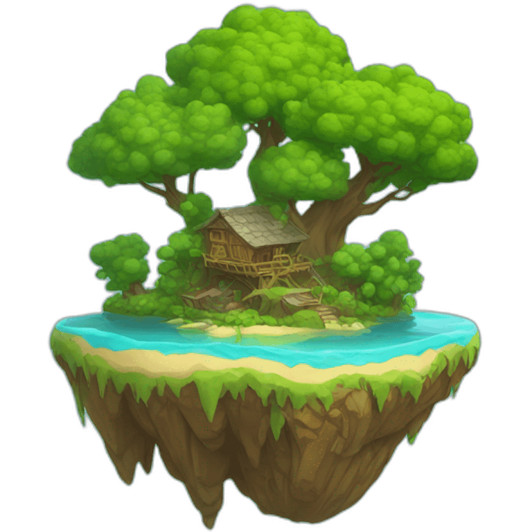 Floating island emoji