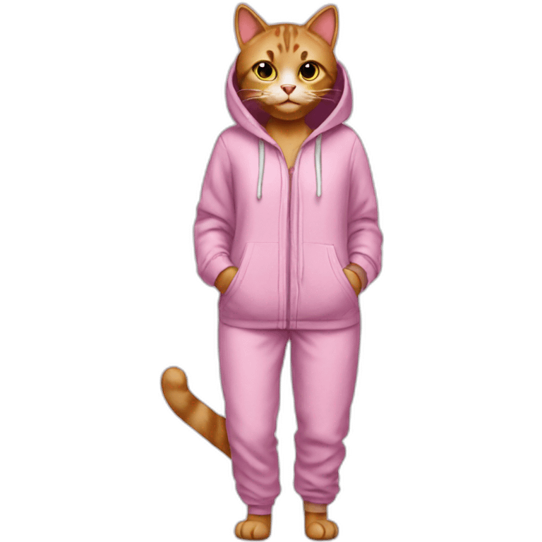 Cat with a designer nightwear emoji