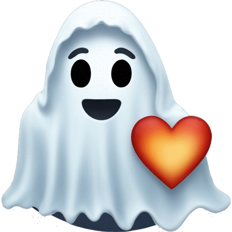 ghost with heart emoji