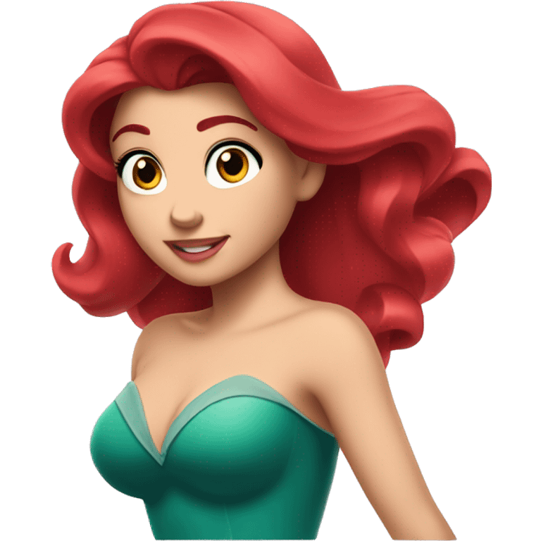 Ariel Disney with just upper body emoji