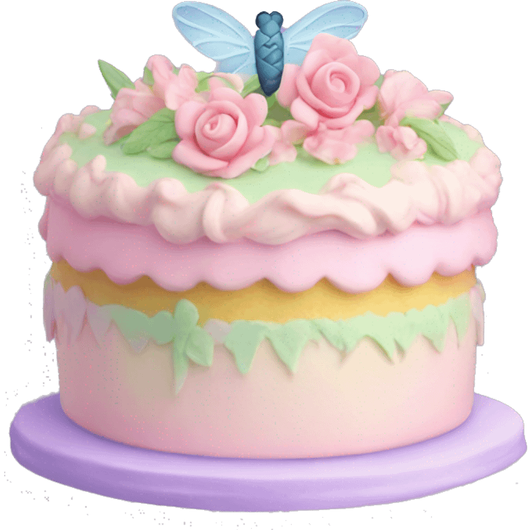 Fairy pastel cake emoji