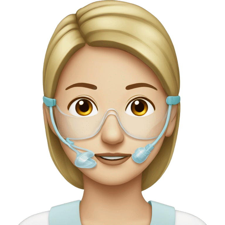 woman nasal cannula emoji