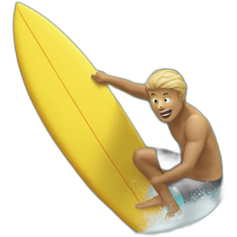 Chat qui fait du surf emoji