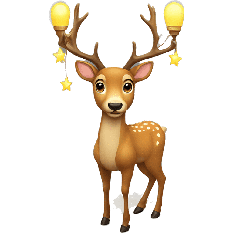 Deer with lamps emoji