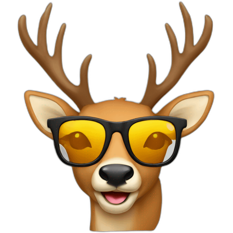 deer sunglasses emoji