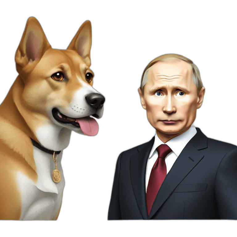 Dog and Putin emoji