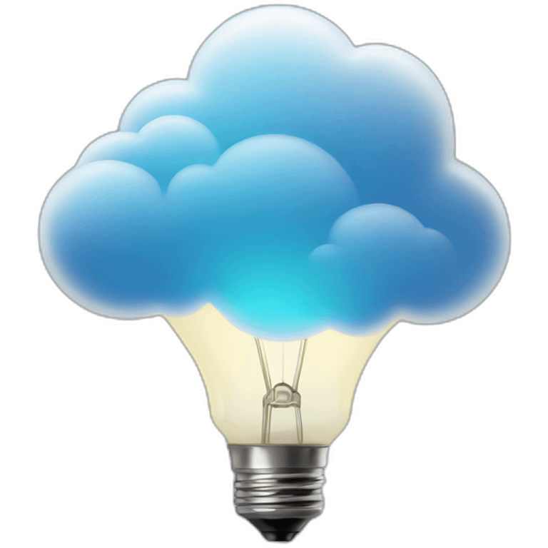 lightbulb cloud emoji