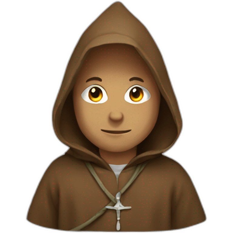 hooded monk saluting emoji