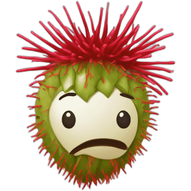 Rambutan with tudong emoji