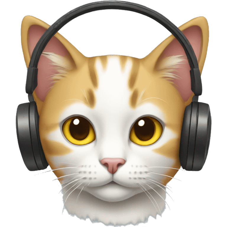 cat with headphone emoji