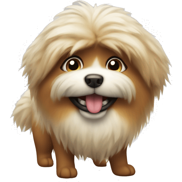 Fluffy playful dog emoji