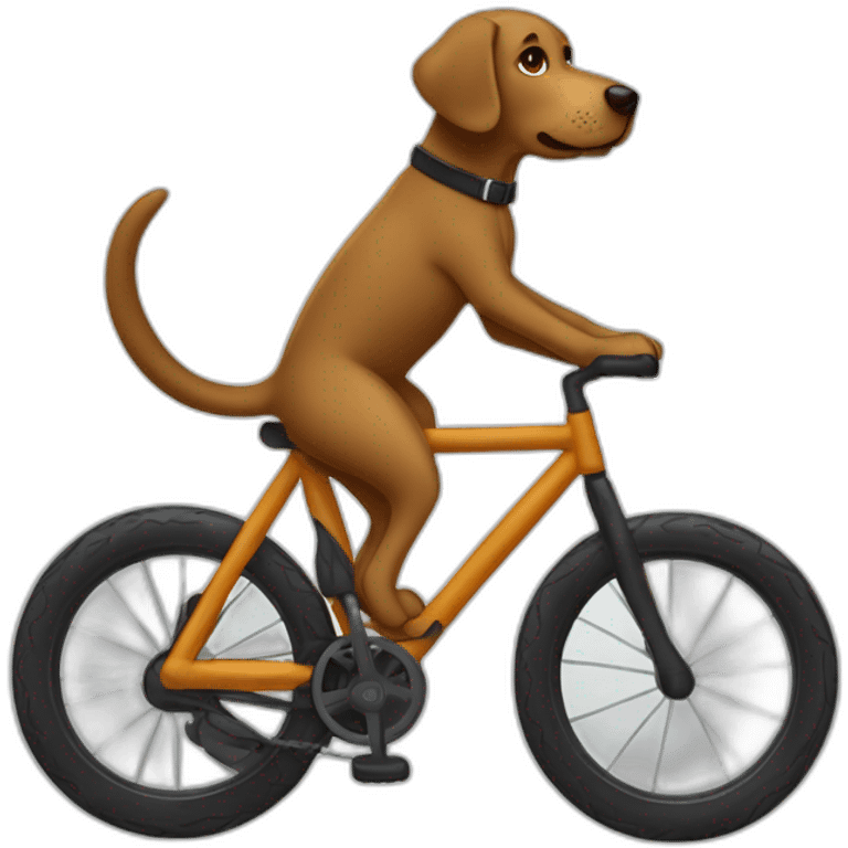 Un labrador noir qui fais du vélo  emoji