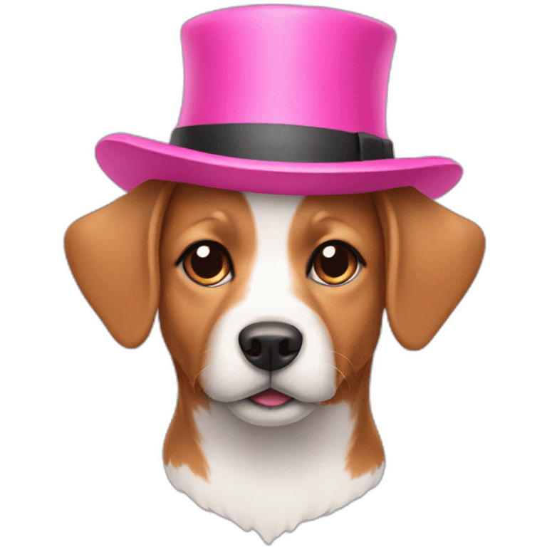 Dog with pink hat emoji