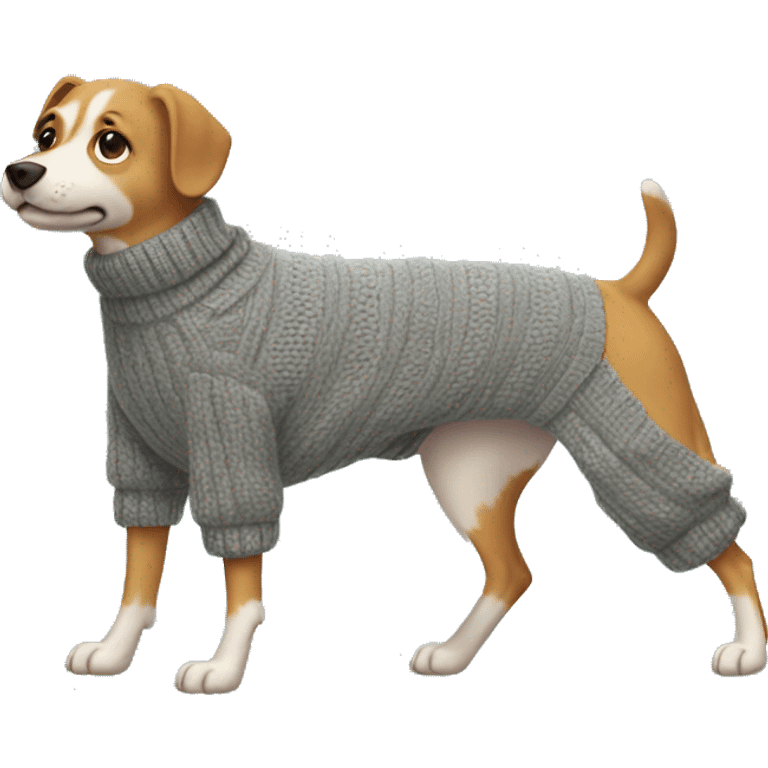 Dog with sweater emoji