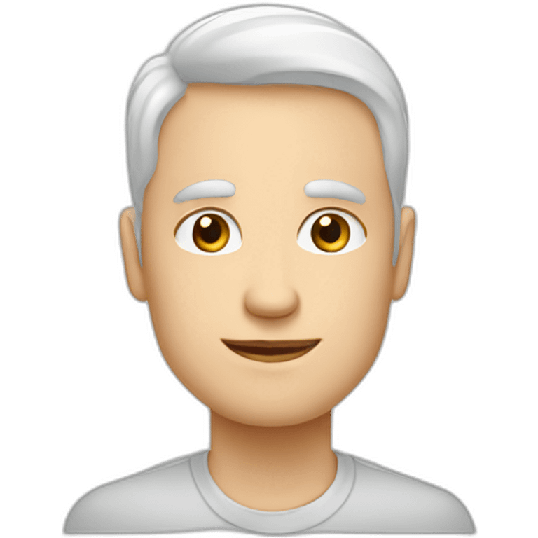 Single men human white vector emoji