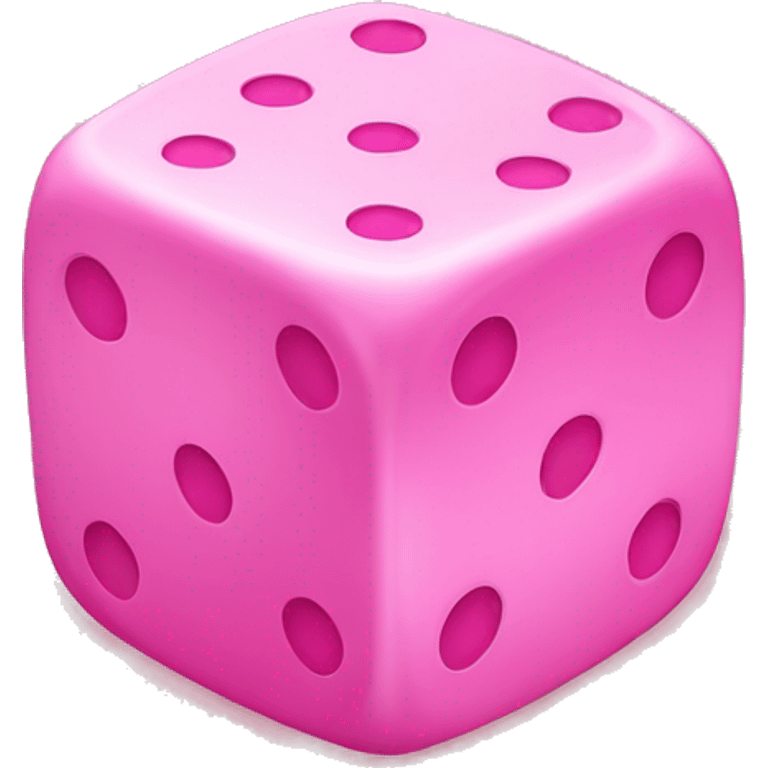 Pink dice with hearts emoji