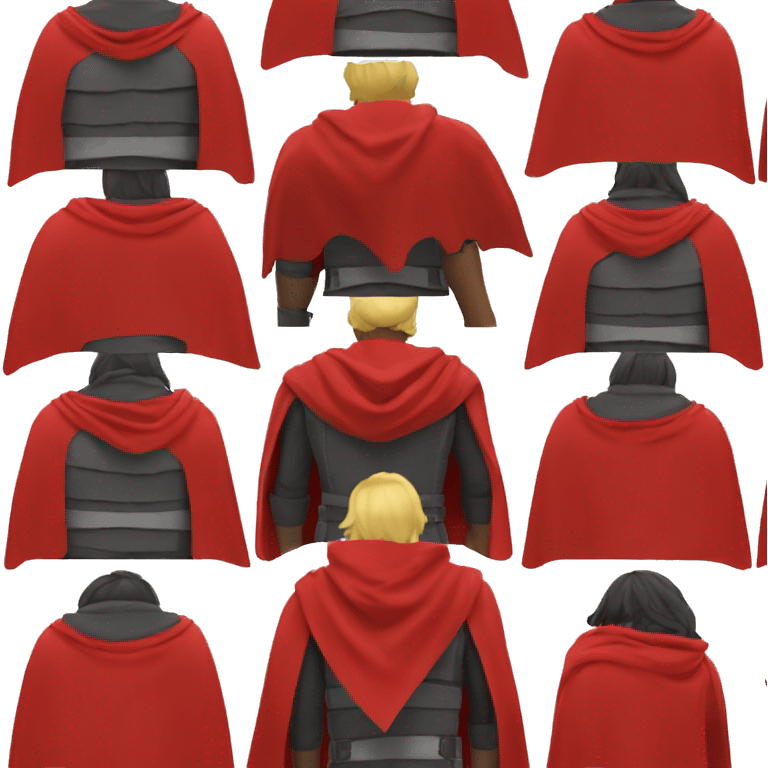 red hero cape back view emoji