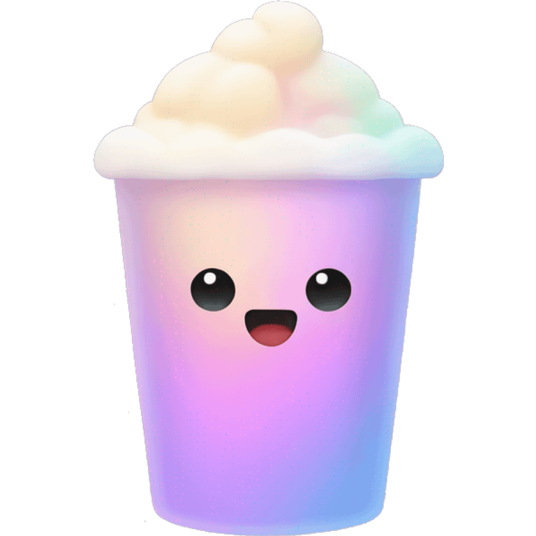 Pastel gradient hue boba emoji