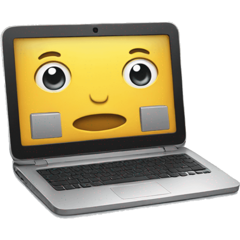 laptop no smily emoji