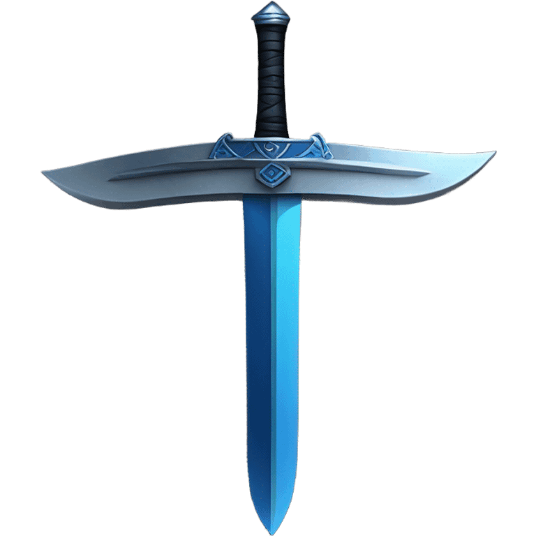 Blue and black sword  emoji