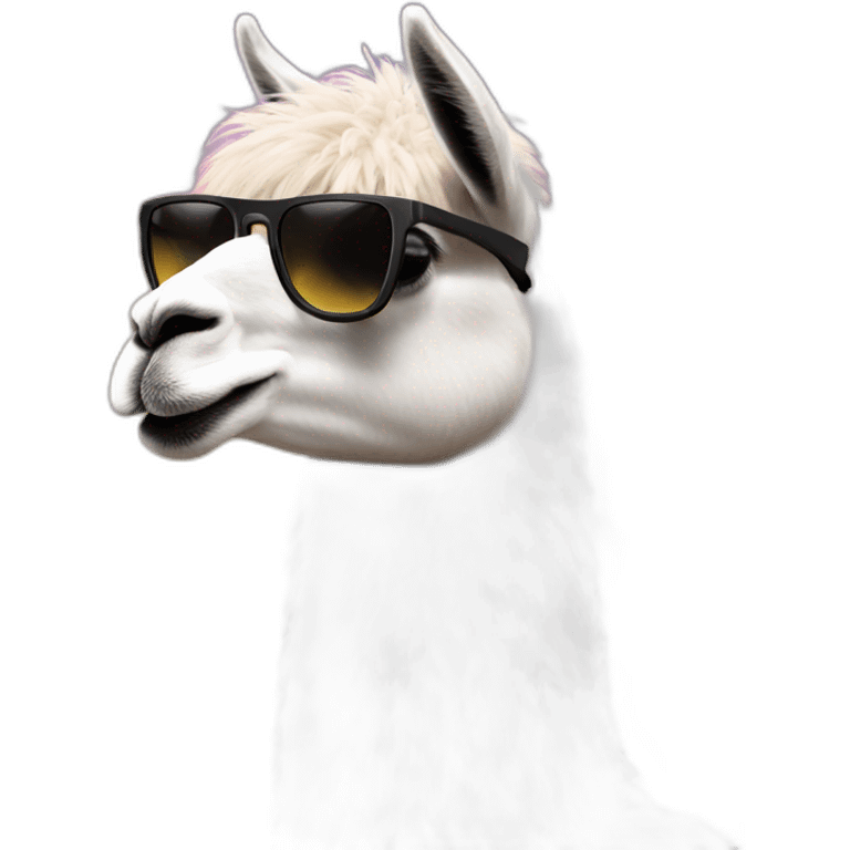 Llama wearing sunglasses emoji