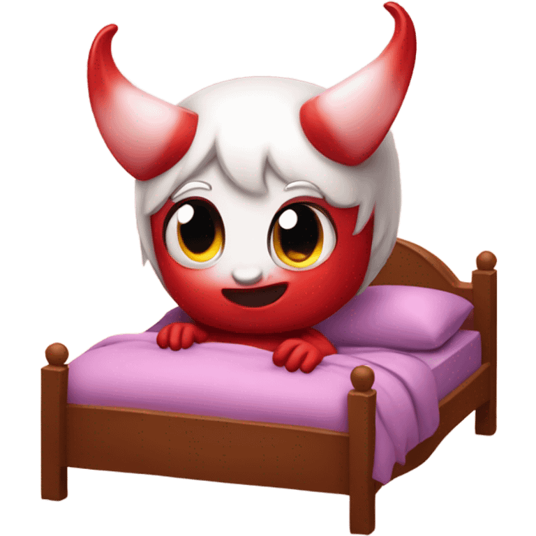 Cute devil going to bed  emoji