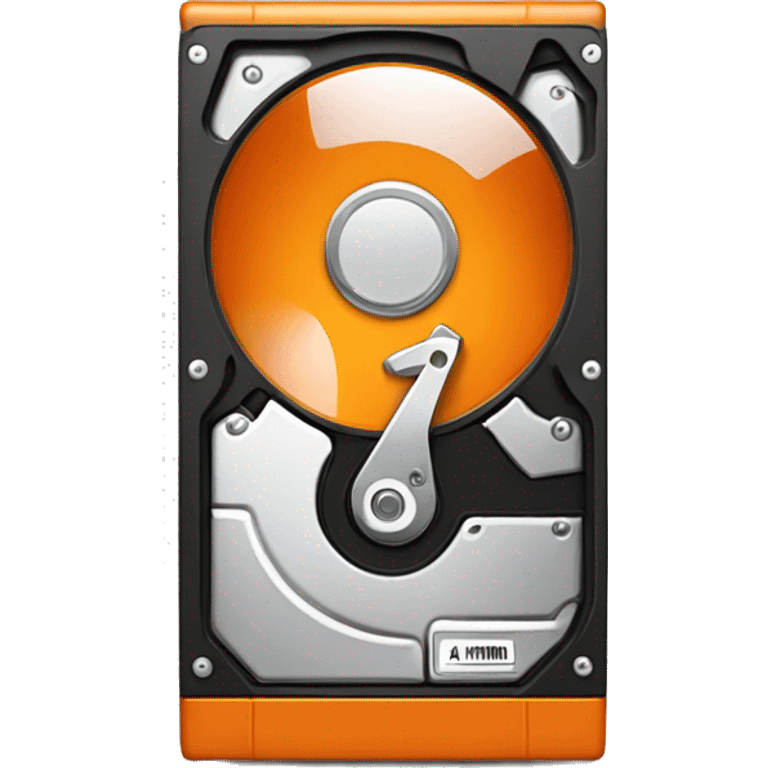 LaCie Hard Drive orange emoji