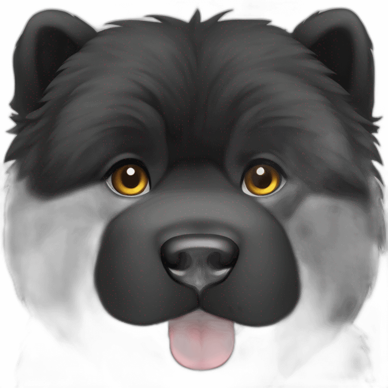 Black chow chow emoji