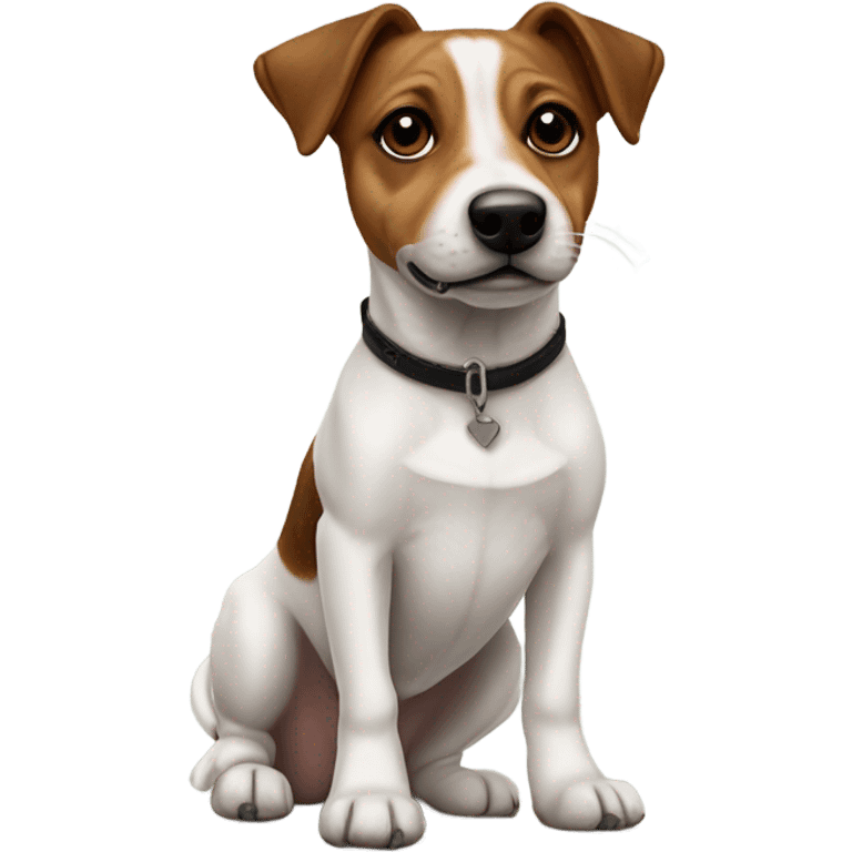 Staffordshire cross Jack Russel dog emoji