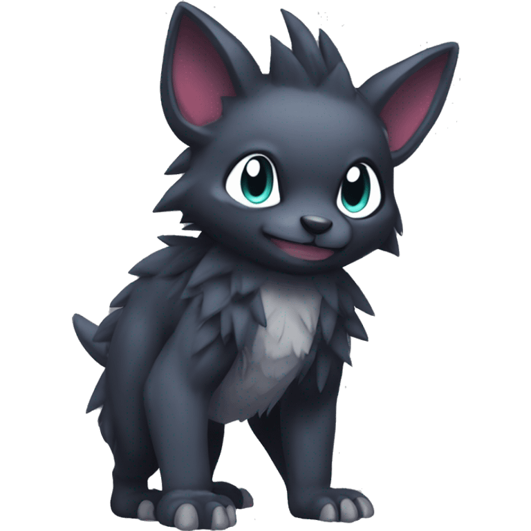 Cute cool dark edgy animal hybrid Fakemon full body emoji