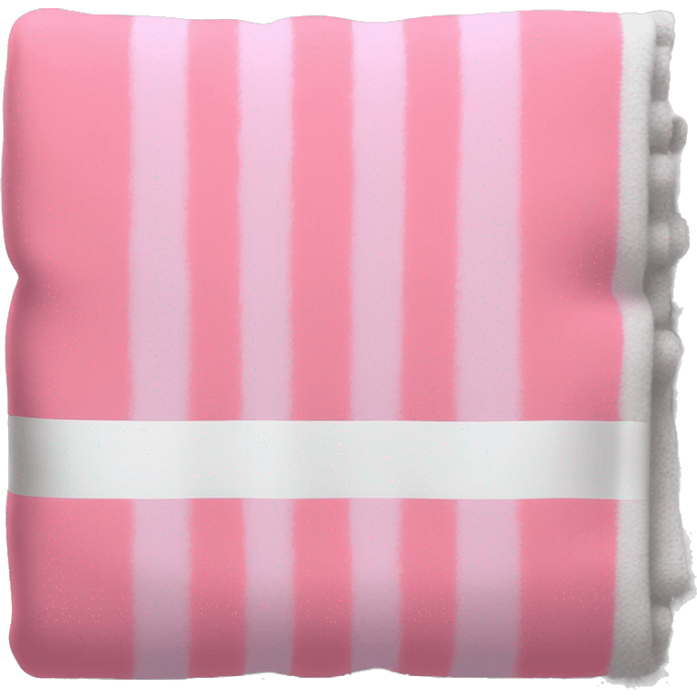 Plad white and pink blanket folded  emoji