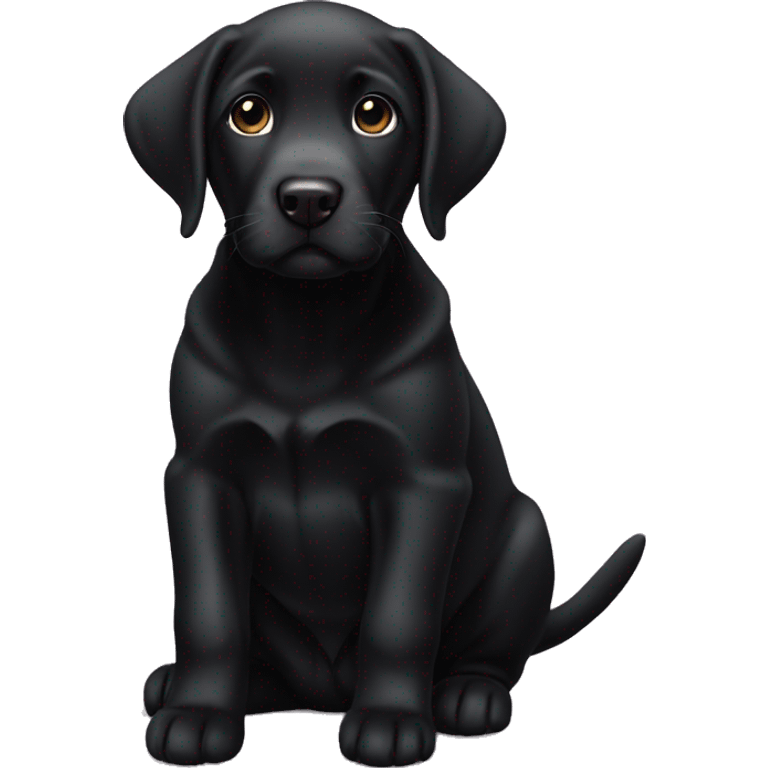 Black Labrador puppy emoji