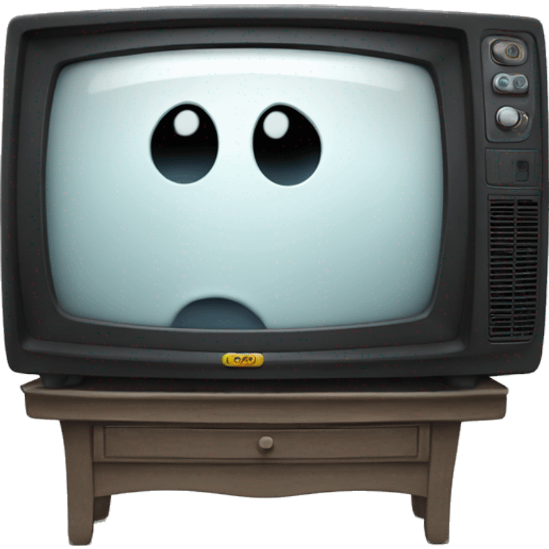 tv with ghost crawling out of the screen emoji