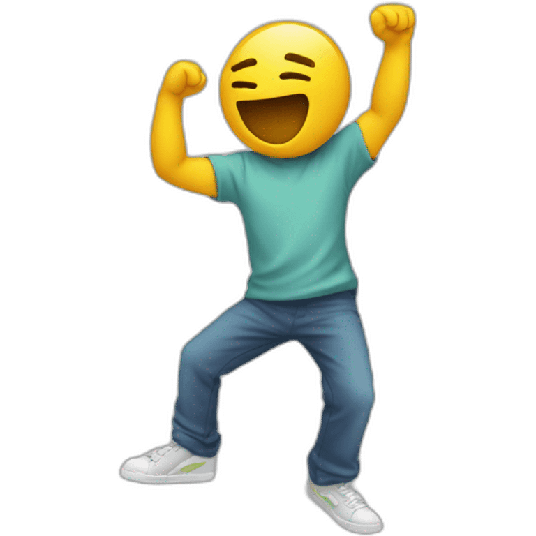 Personne qui fait un dab emoji