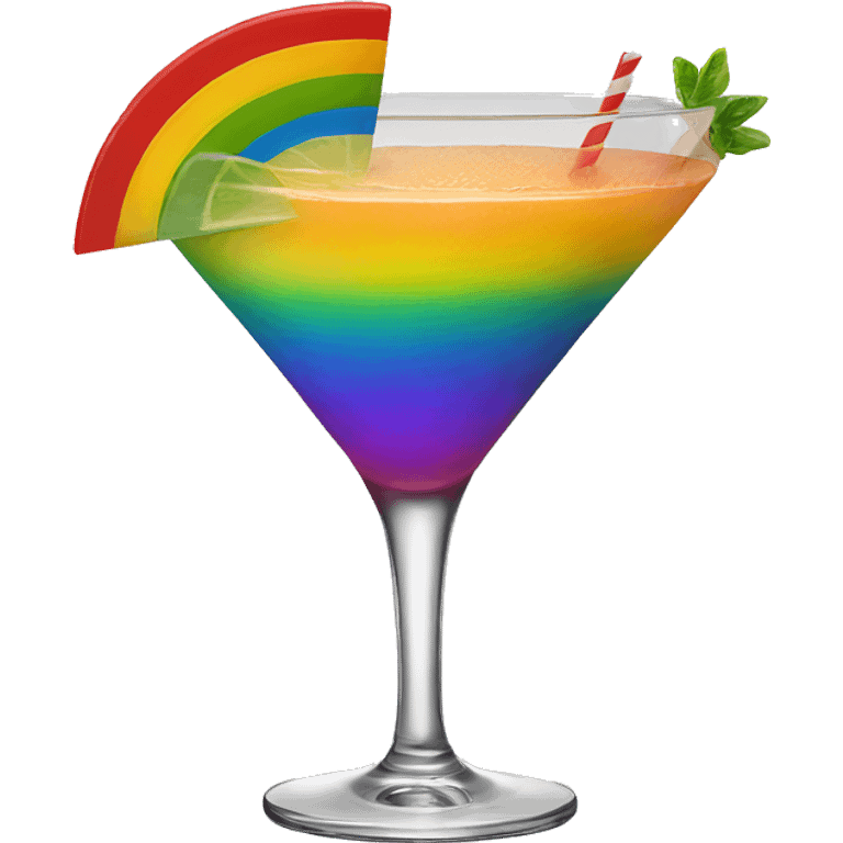 rainbow cocktail emoji