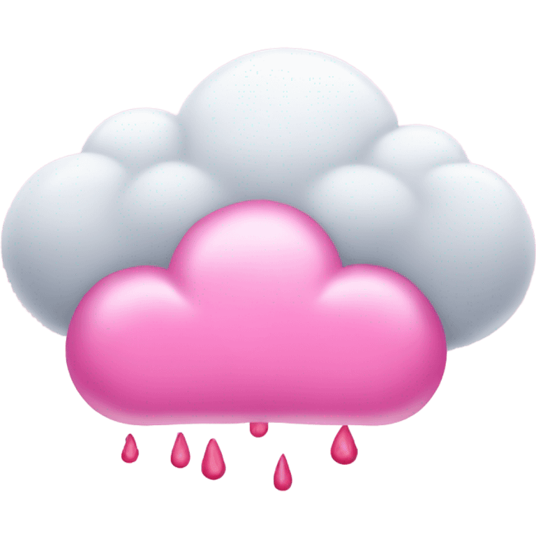 cloud emoji with pink heats 💗 emoji