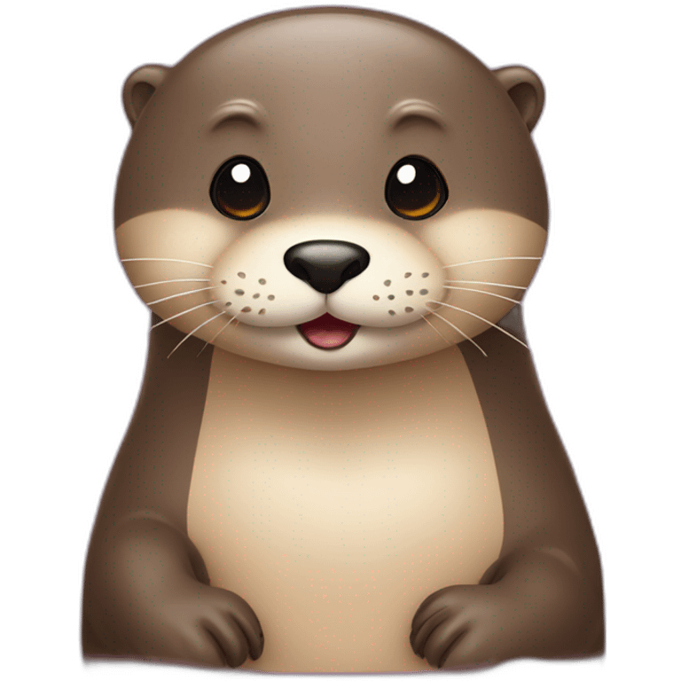 Otter with heart emoji at the place of eyes  emoji