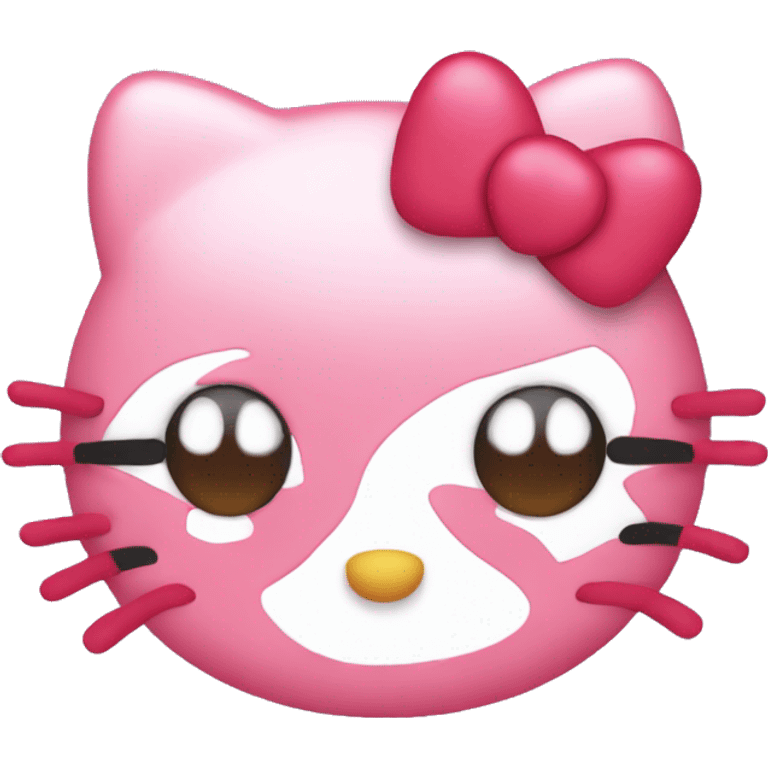 Hello kitty with hearts around her emoji