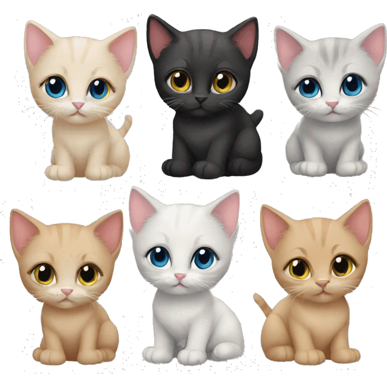 five kittens emoji