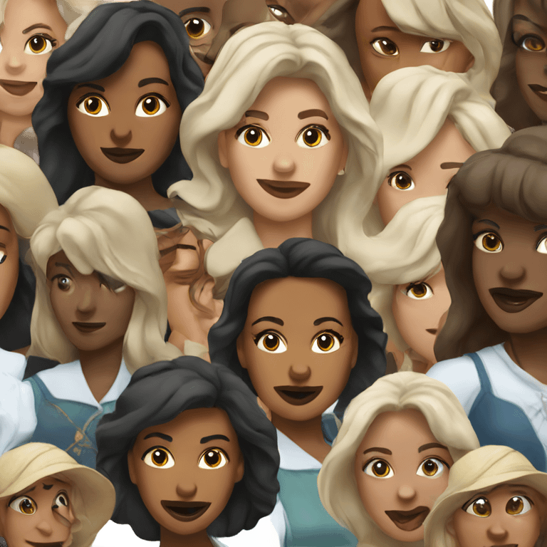 Women faces on Mount Rushmore emoji